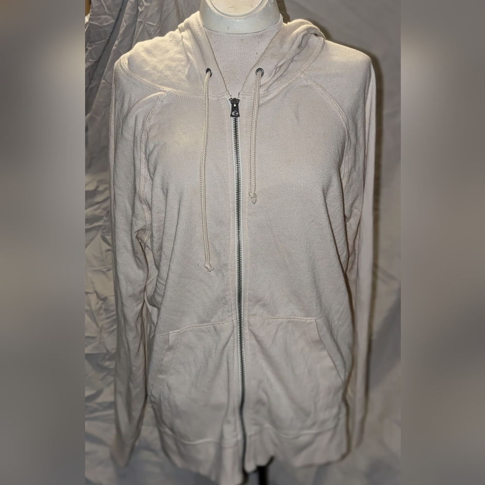 Lucky Lotus Zip Up Hoodie Sweatshirt/Jacket Women's Size Large- GUC!